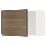 METOD Wall cabinet, white/Voxtorp walnut effect, 60x37x40 cm