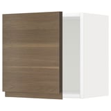 METOD Wall cabinet, white/Voxtorp walnut effect, 40x37x40 cm