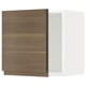 METOD Wall cabinet, white/Voxtorp walnut effect, 40x37x40 cm