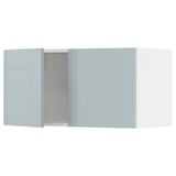 METOD Wall cabinet with 2 doors, white/Kallarp light grey-blue, 80x37x40 cm