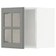 Option: METOD Wall cabinet with glass door, white/Bodbyn grey, 40x37x40 cm