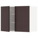 Option: METOD Wall cabinet with shelves/2 doors, white Askersund/dark brown ash effect, 80x37x60 cm