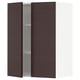 Option: METOD Wall cabinet with shelves/2 doors, white Askersund/dark brown ash effect, 60x37x80 cm