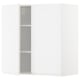 METOD Wall cabinet with shelves/2 doors, white/Voxtorp high-gloss/white, 80x37x80 cm