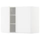 METOD Wall cabinet with shelves/2 doors, white/Voxtorp high-gloss/white, 80x37x60 cm