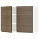 METOD Wall cabinet with shelves/2 doors, white/Voxtorp walnut effect, 80x37x60 cm