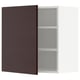 METOD Wall cabinet with shelves, white Askersund/dark brown ash effect, 60x37x60 cm