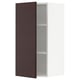 METOD Wall cabinet with shelves, white Askersund/dark brown ash effect, 40x37x80 cm
