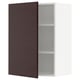 METOD Wall cabinet with shelves, white Askersund/dark brown ash effect, 60x37x80 cm