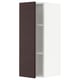 METOD Wall cabinet with shelves, white Askersund/dark brown ash effect, 30x37x80 cm