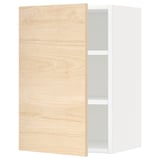 METOD Wall cabinet with shelves, white/Askersund light ash effect, 40x37x60 cm