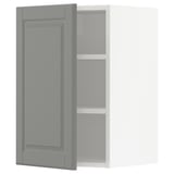 METOD Wall cabinet with shelves, white/Bodbyn grey, 40x37x60 cm