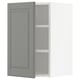 METOD Wall cabinet with shelves, white/Bodbyn grey, 40x37x60 cm