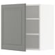 METOD Wall cabinet with shelves, white/Bodbyn grey, 60x37x60 cm