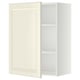 METOD Wall cabinet with shelves, white/Bodbyn off-white, 60x37x80 cm