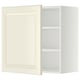 METOD Wall cabinet with shelves, white/Bodbyn off-white, 60x37x60 cm