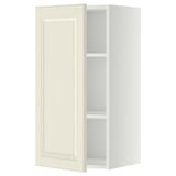 METOD Wall cabinet with shelves, white/Bodbyn off-white, 40x37x80 cm