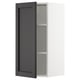 METOD Wall cabinet with shelves, white/Lerhyttan black stained, 40x37x80 cm