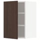 METOD Wall cabinet with shelves, white/Sinarp brown, 40x37x60 cm