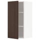 METOD Wall cabinet with shelves, white/Sinarp brown, 40x37x80 cm