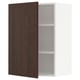 METOD Wall cabinet with shelves, white/Sinarp brown, 60x37x80 cm