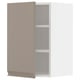 METOD Wall cabinet with shelves, white/Upplöv matt dark beige, 40x37x60 cm