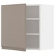 METOD Wall cabinet with shelves, white/Upplöv matt dark beige, 60x37x60 cm
