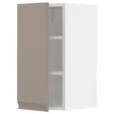 METOD Wall cabinet with shelves, white/Upplöv matt dark beige, 30x37x60 cm