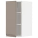 METOD Wall cabinet with shelves, white/Upplöv matt dark beige, 30x37x60 cm