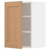 METOD Wall cabinet with shelves, white/Vedhamn oak, 40x37x60 cm