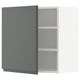 METOD Wall cabinet with shelves, white/Voxtorp dark grey, 60x37x60 cm