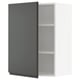 METOD Wall cabinet with shelves, white/Voxtorp dark grey, 60x37x80 cm
