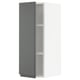 METOD Wall cabinet with shelves, white/Voxtorp dark grey, 30x37x80 cm