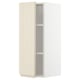 METOD Wall cabinet with shelves, white/Voxtorp high-gloss light beige, 30x37x80 cm