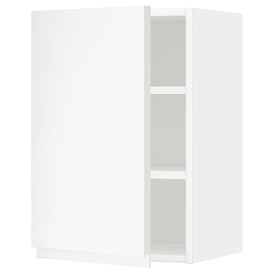 METOD Wall cabinet with shelves, white/Voxtorp matt white, 40x37x60 cm