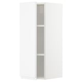 METOD Wall cabinet with shelves, white/Voxtorp matt white, 30x37x80 cm