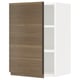 METOD Wall cabinet with shelves, white/Voxtorp walnut effect, 40x37x60 cm