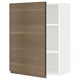 METOD Wall cabinet with shelves, white/Voxtorp walnut effect, 60x37x80 cm