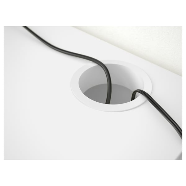MICKE / DAGNAR Desk and chair, white/turquoise