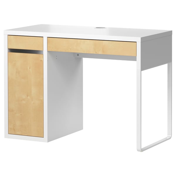 Micke Desk White Birch Effect Ikea