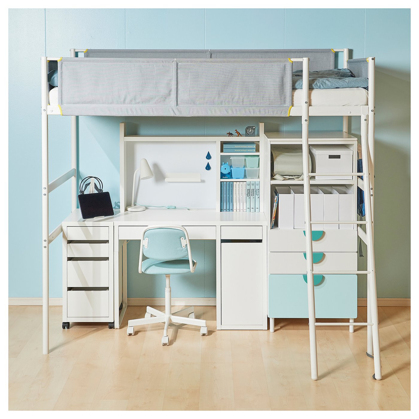 MICKE drawer unit on castors, white, 35x75 cm - IKEA