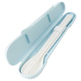 MIDDAGSGÄST Chopsticks and spoon set with case, blue