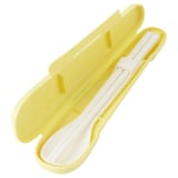 MIDDAGSGÄST Chopsticks and spoon set with case, yellow