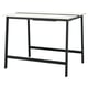 Option: MITTZON Conference table, white/black, 140x108x105 cm