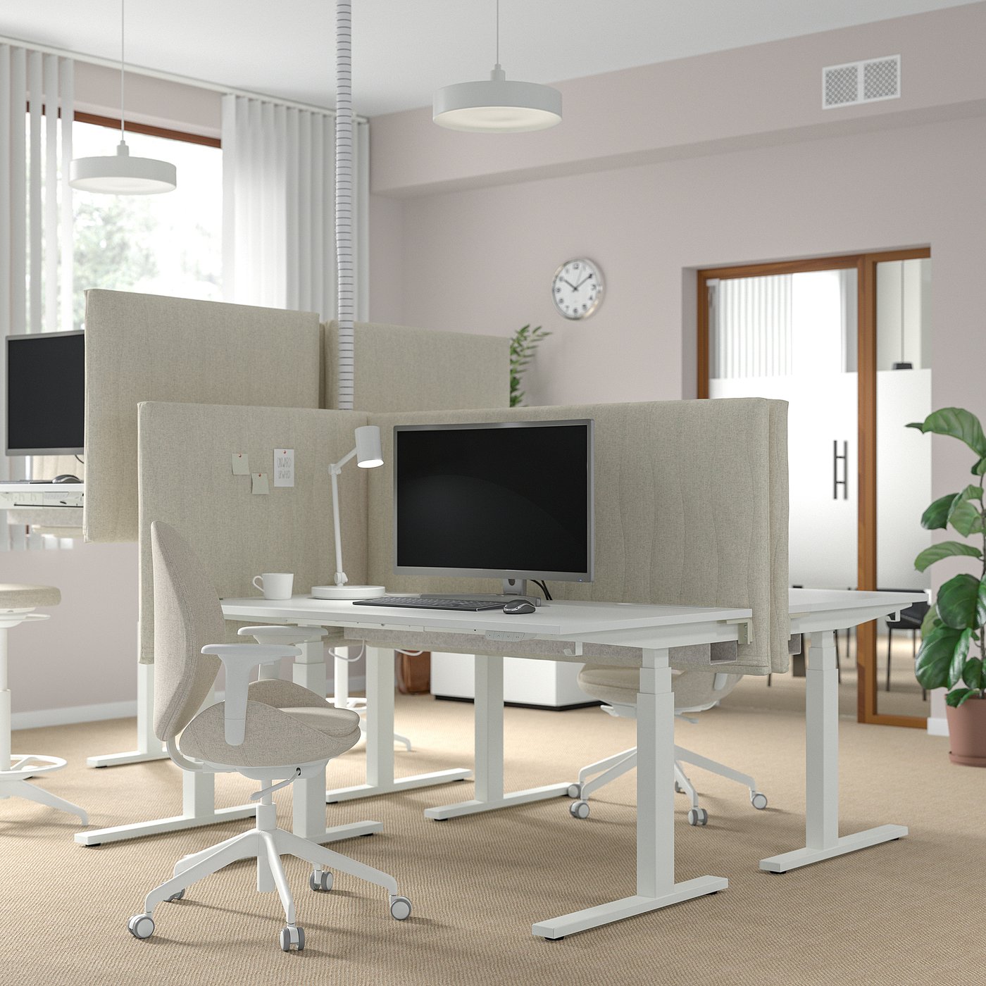 MITTZON desk sit/stand, electric white, 140x60 cm - IKEA