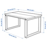 MÖRBYLÅNGA Table, oak veneer brown stained, 160x85 cm