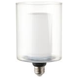 MOLNART LED bulb E26 150 lumen, cylinder glass/striped, 110 mm