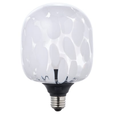 MOLNART LED bulb E26 240 lumen, tube-shaped white/clear glass, 120 mm