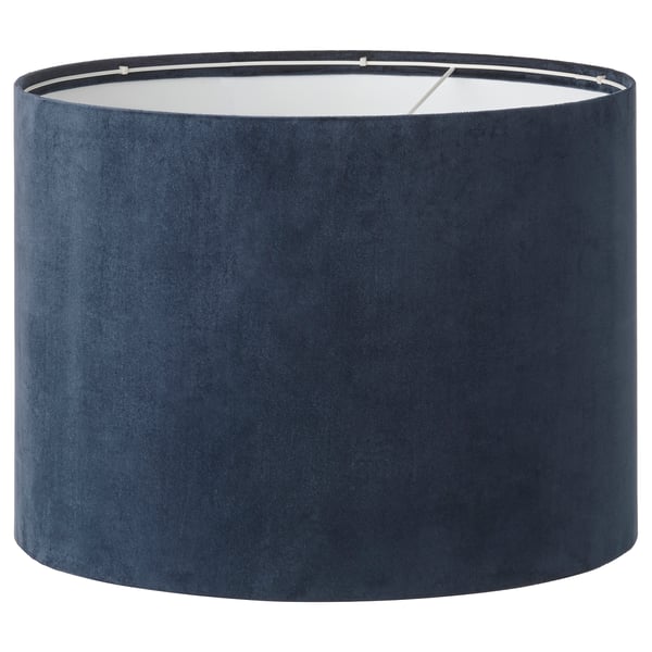 MOLNSKIKT Lamp shade, dark blue velvet, 42 cm