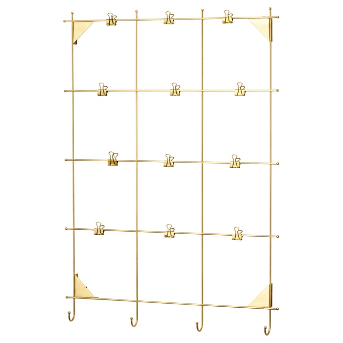 MYRHEDEN memo board with clips, brasscolour IKEA